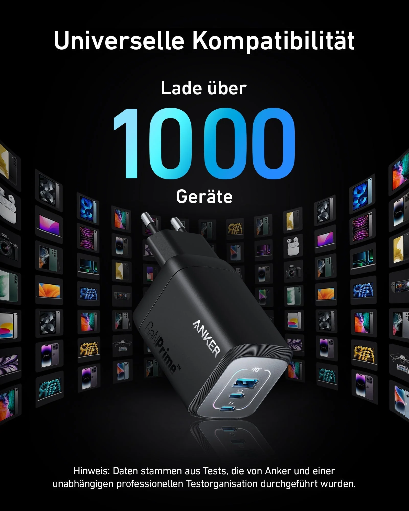Chargeur Anker Prime USB-C GaN 100W A2343 disponible à Tanger chez Global Zone Maroc